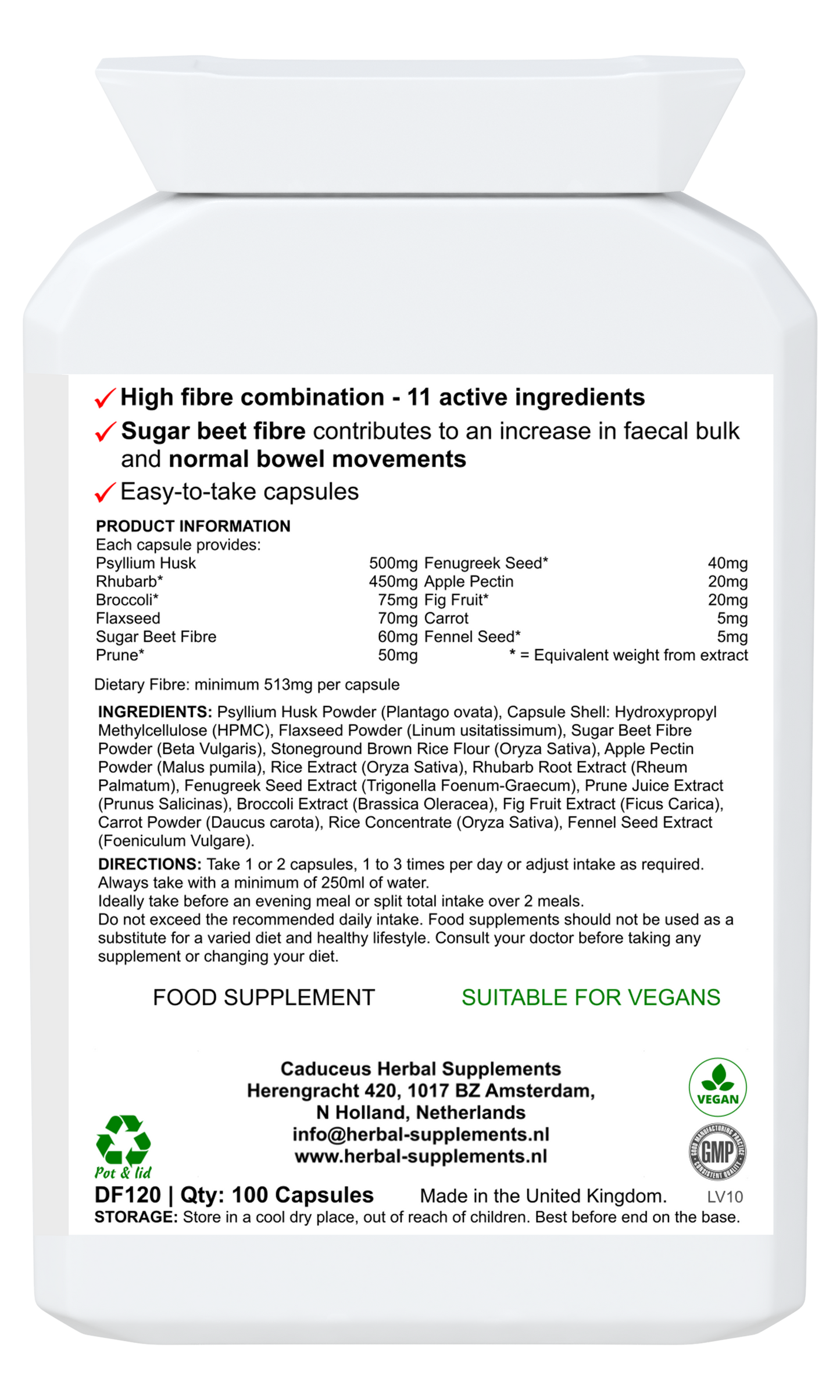 Herbal Fibre Complex 100 capsules