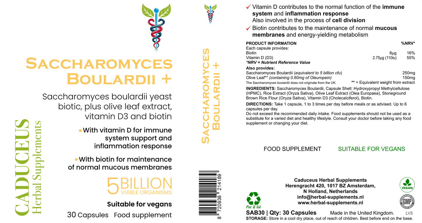 Saccharomyces boulardii 30 capsules