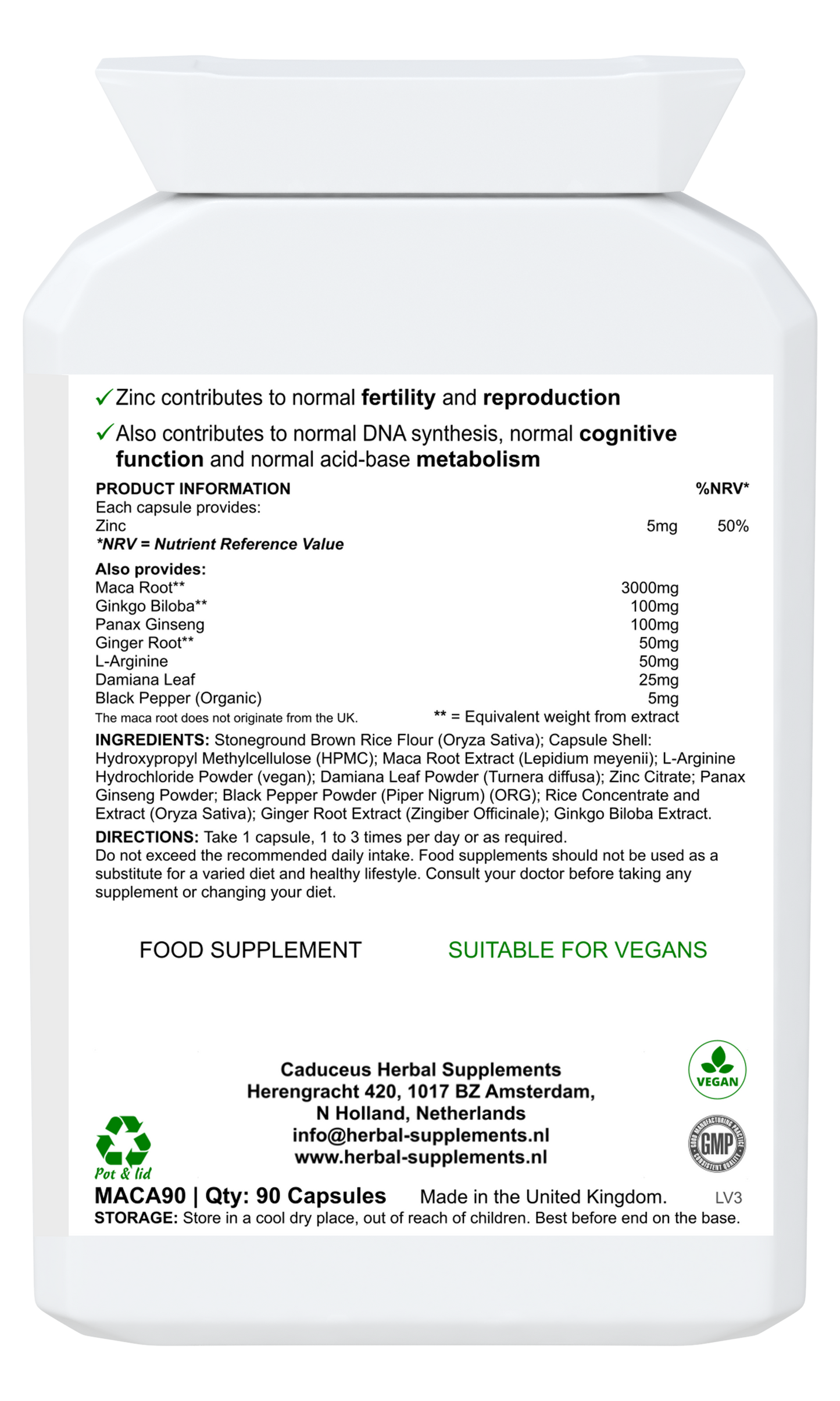 Peruvian Ginseng Complex 90 capsules