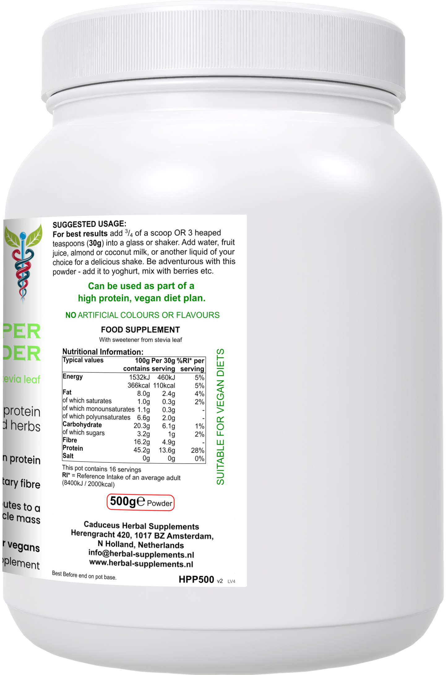 Hemp Super Powder 500g poeder