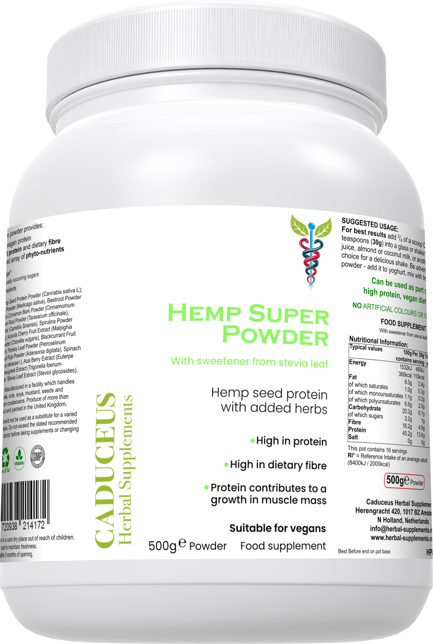 Hemp Super Powder 500g poeder