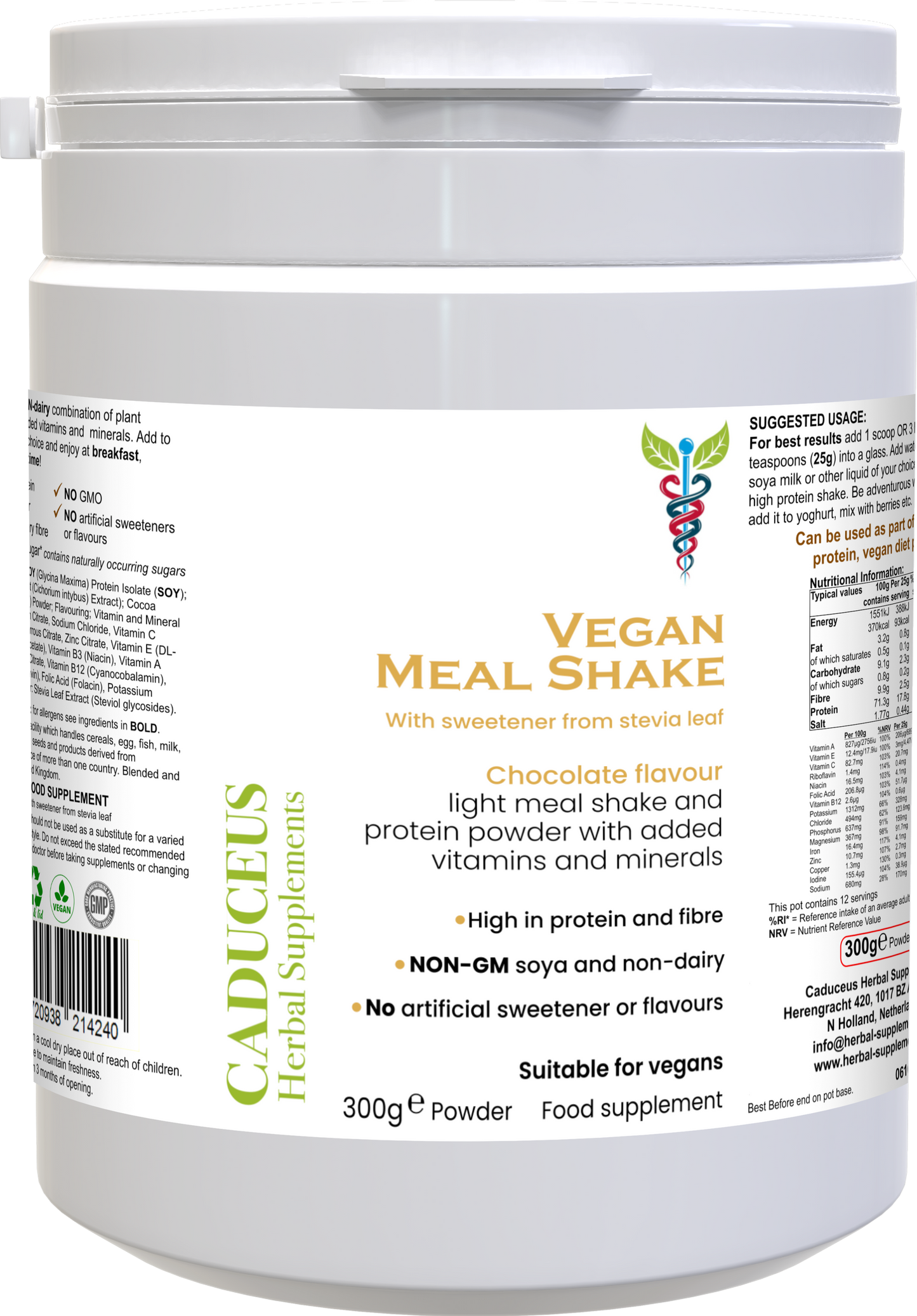 Vegan Meal Shake (chocolate) 300 g poeder