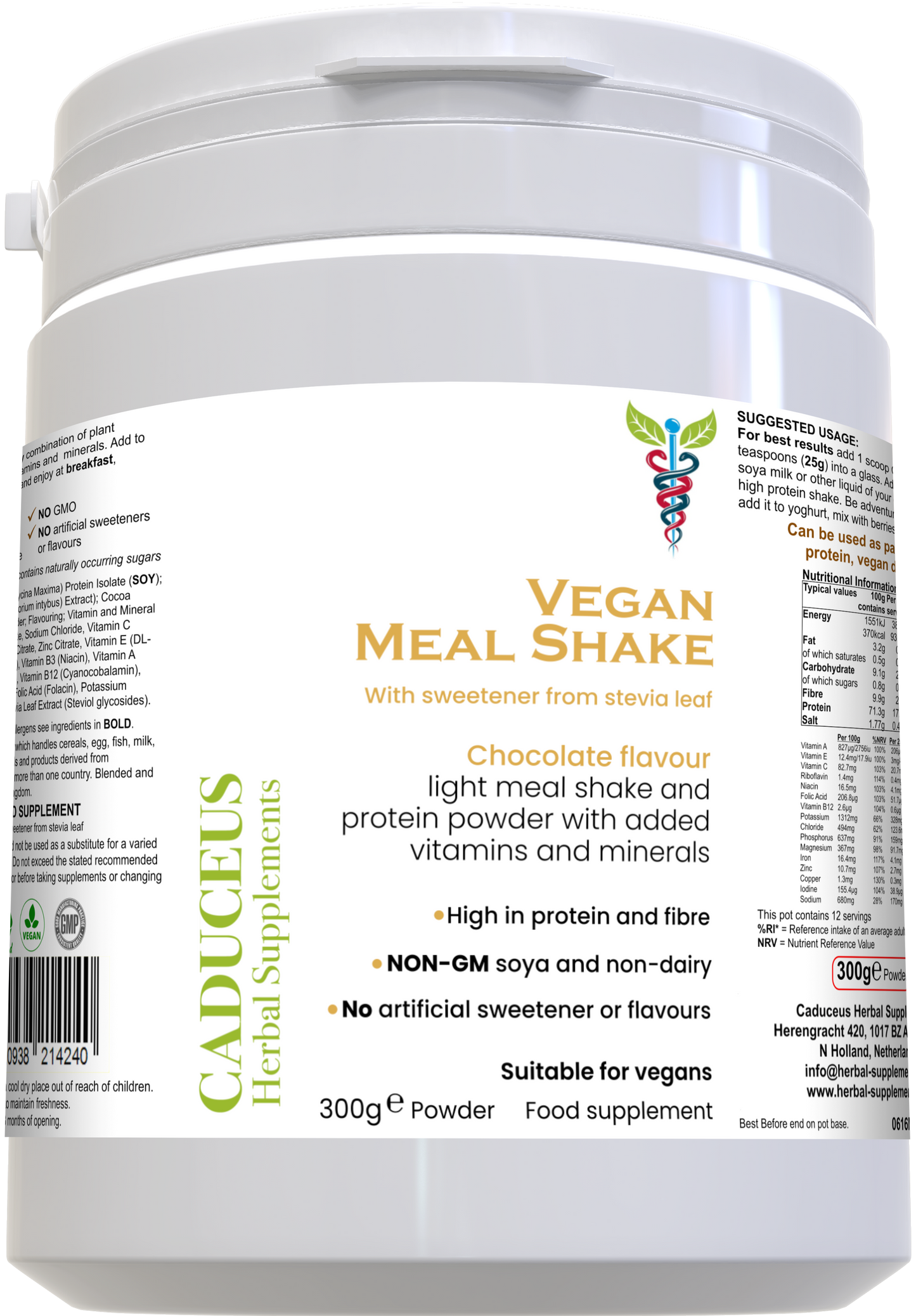 Vegan Meal Shake (chocolate) 300 g poeder