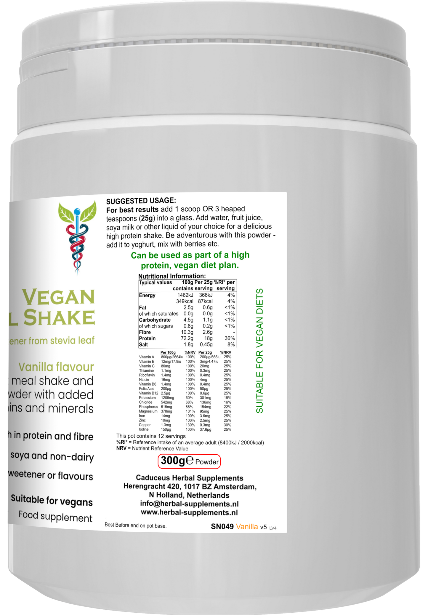 Vegan Meal Shake vanilla 300 g poeder