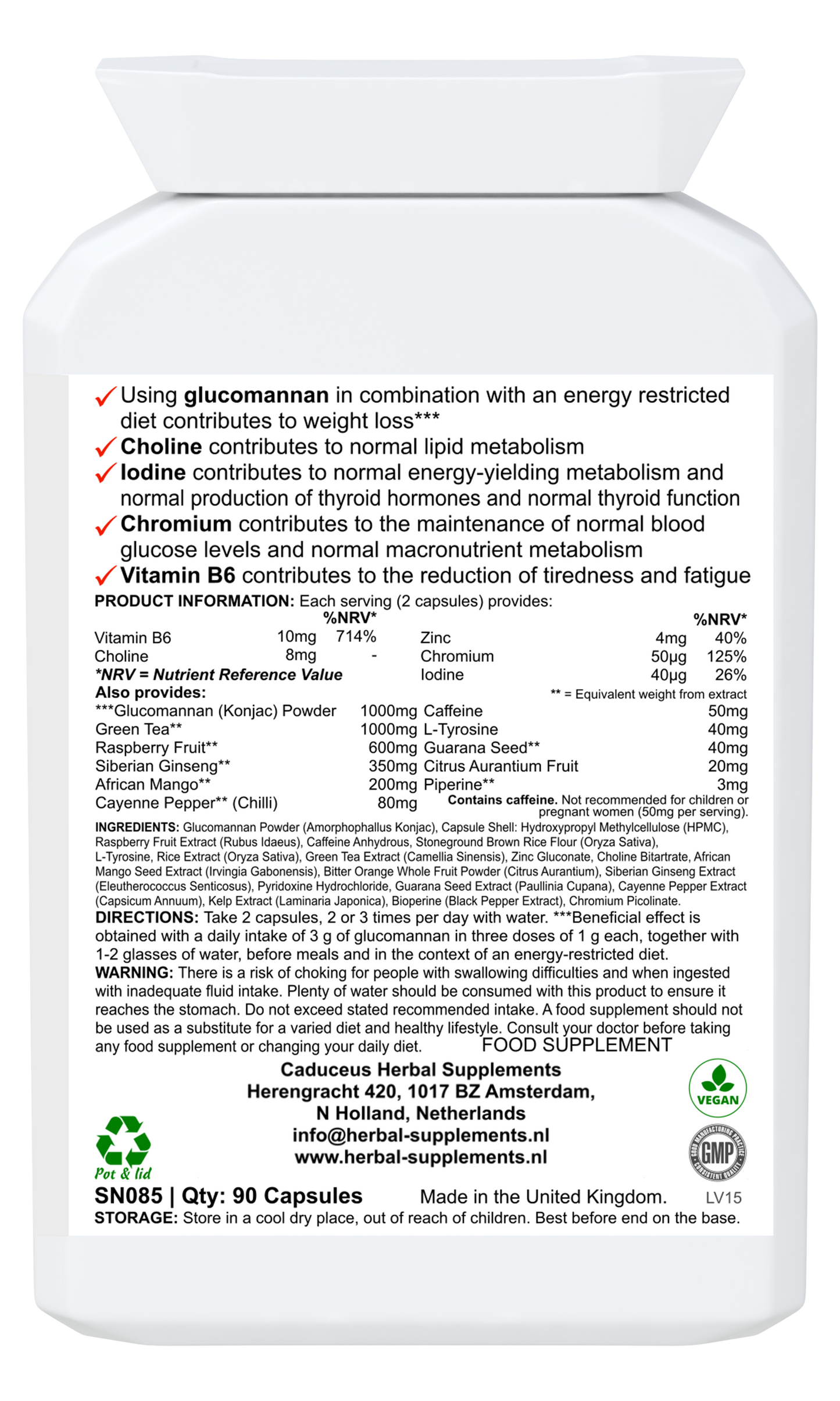 Herbal Weight loss Supplement 90 capsules