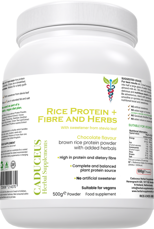 Rice Protein + Fibre and Herbs  500 g poeder